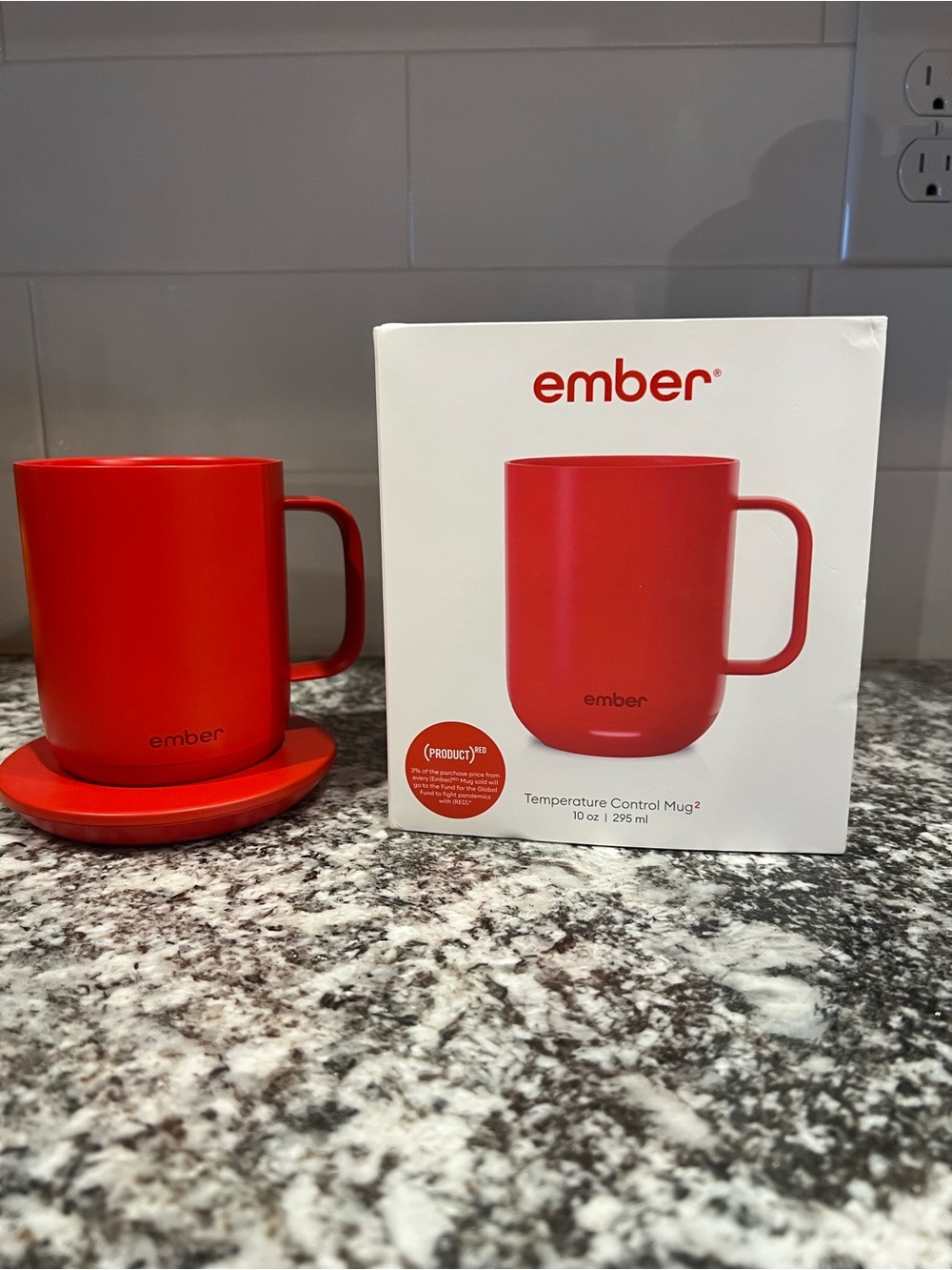 Ember Red Temperature Control Mug - Smart Heated Coffee Mug